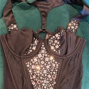 Victoria's Secret Black Embellished Bra